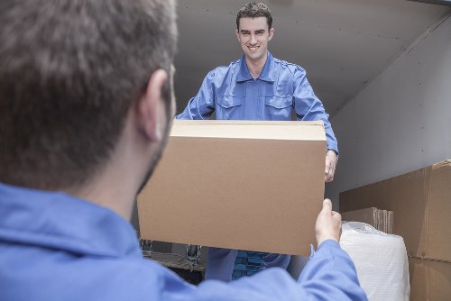 Movers handling apartment access in Bermondsey