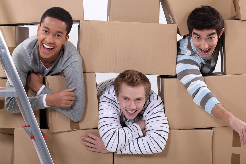 Man and van loading boxes and furniture