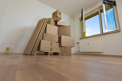 Loading furniture into a moving truck in Bermondsey