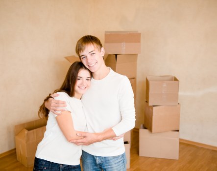 Furniture and boxes being loaded during a Bermondsey move