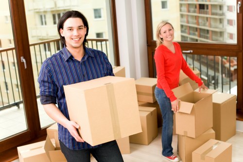 Packed items ready for a Bermondsey relocation service